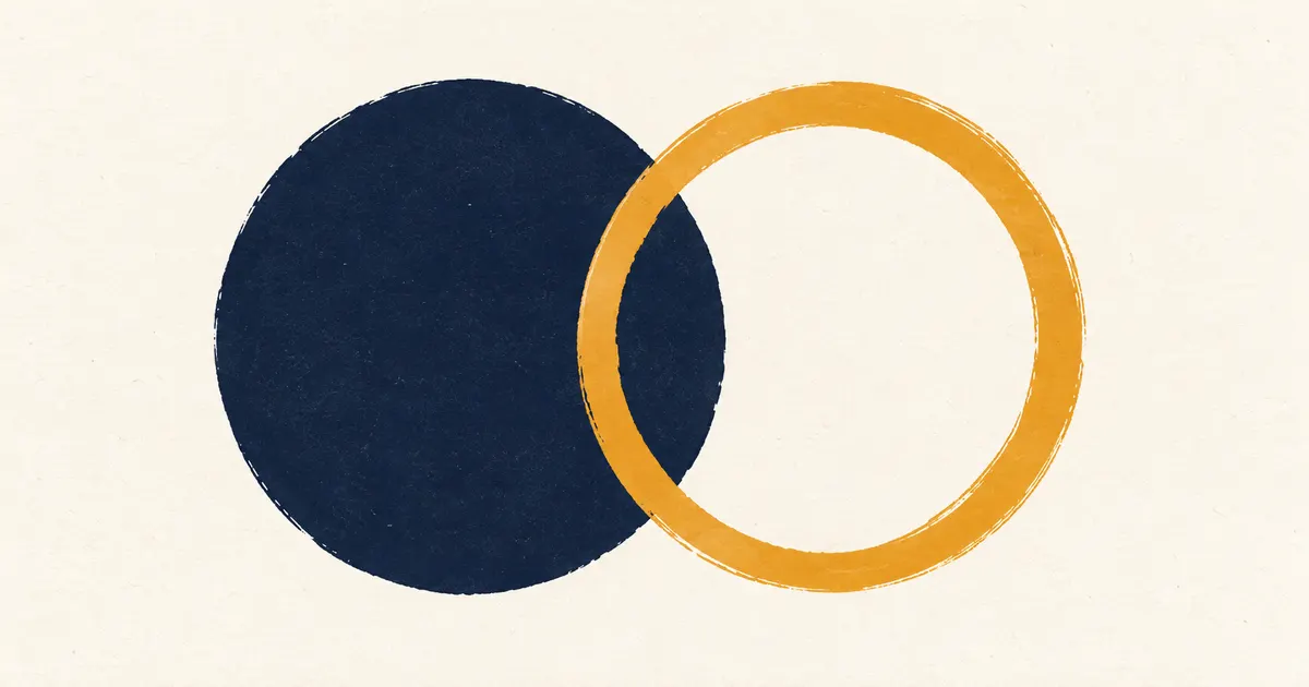 Navy circle with a saffron ring, as a preview