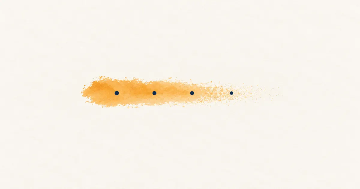 Fading saffron band with navy markers, as a preview